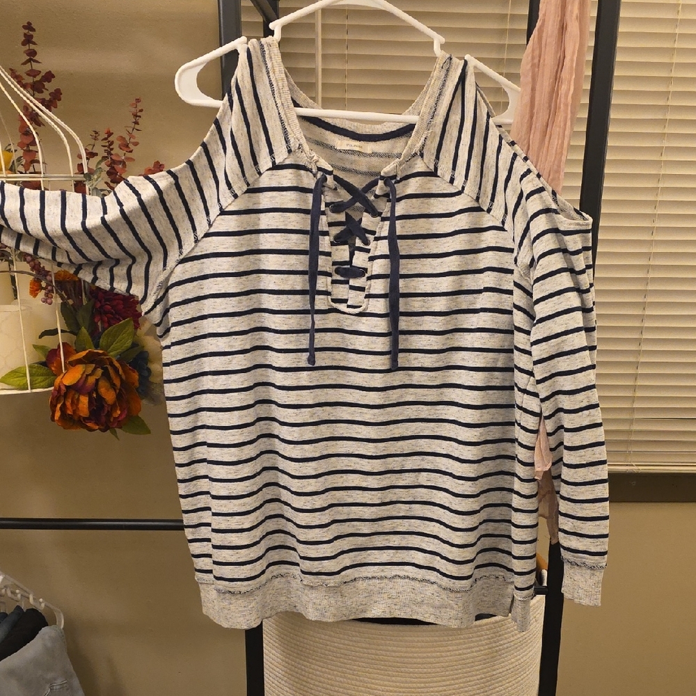 Blue & Heather Gray Sweater